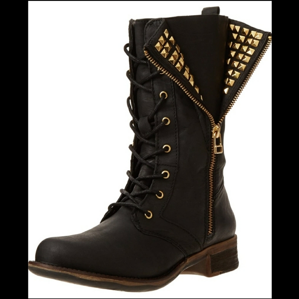 ISO: Steve Madden Barney Zip Studded Black Boots
